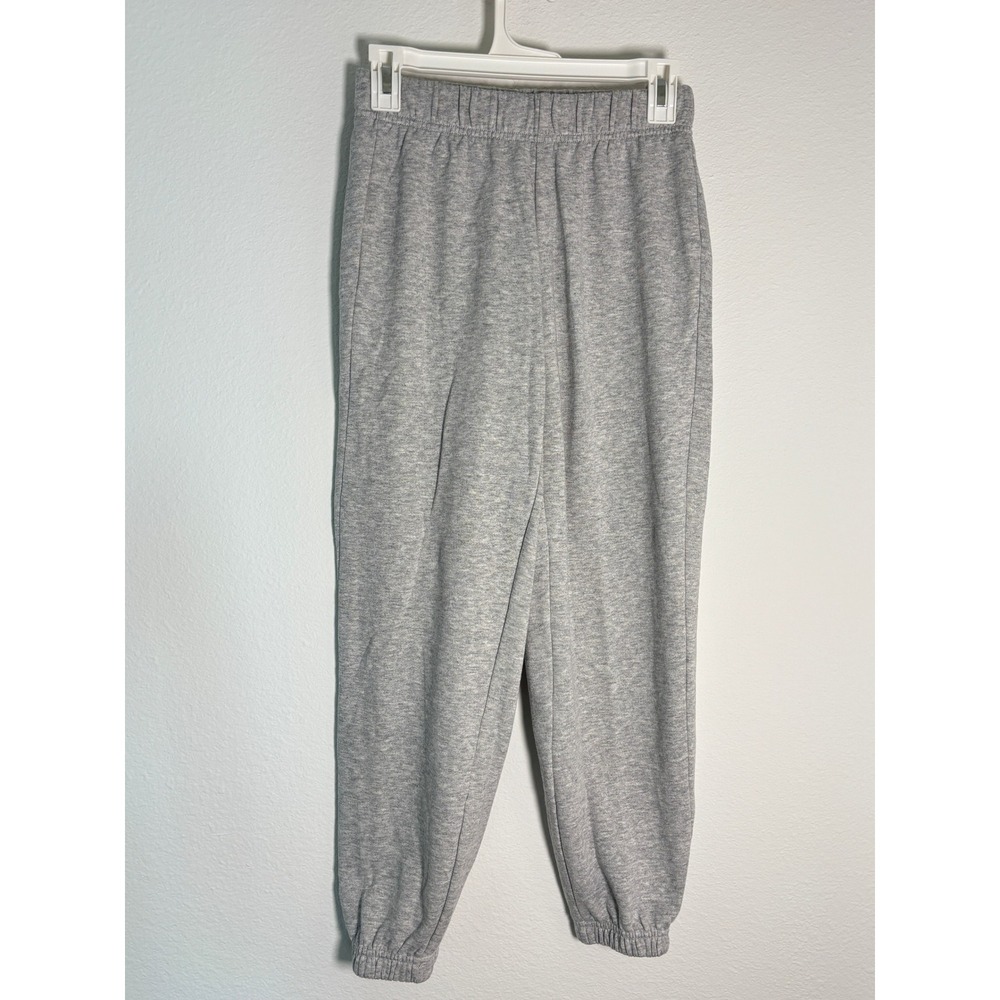Lazypants Heather Gray Fleece Lined Jogger Sweatpants‎ XS High Rise Classic Logo
